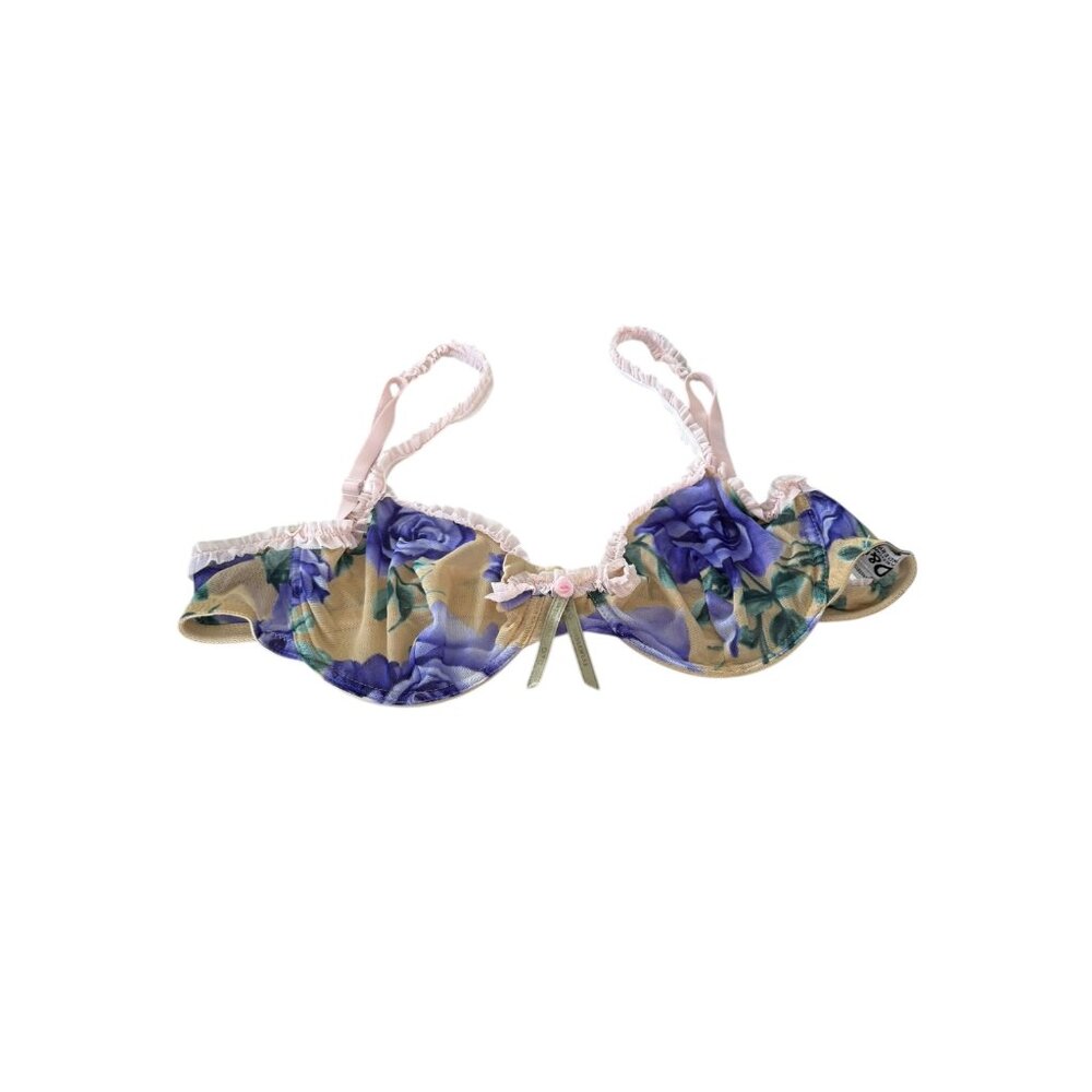 Dolce & Gabbana Floral Purple and Green Bra
